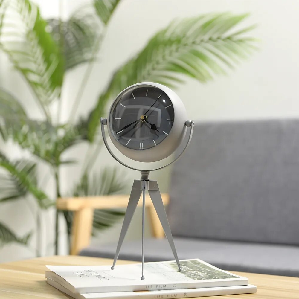 Metal Clock Desk Clock Modern Kitchen Clock Bedside Alarm Clock for ...