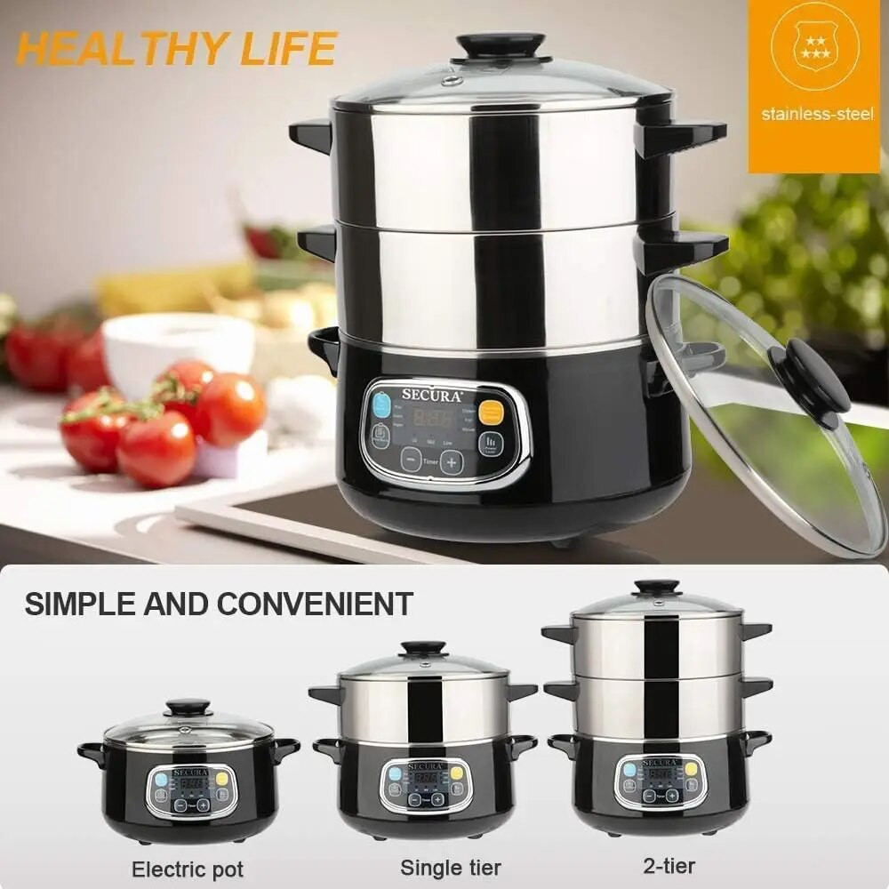 Secura 8.5 Quart Electric Food Steamer - Thumbnail 3