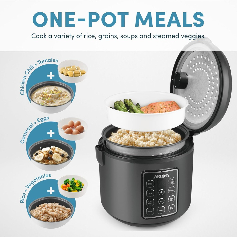Rice Cooker 12-Cup (Cooked), Digital Rice & Grain Multicooker
