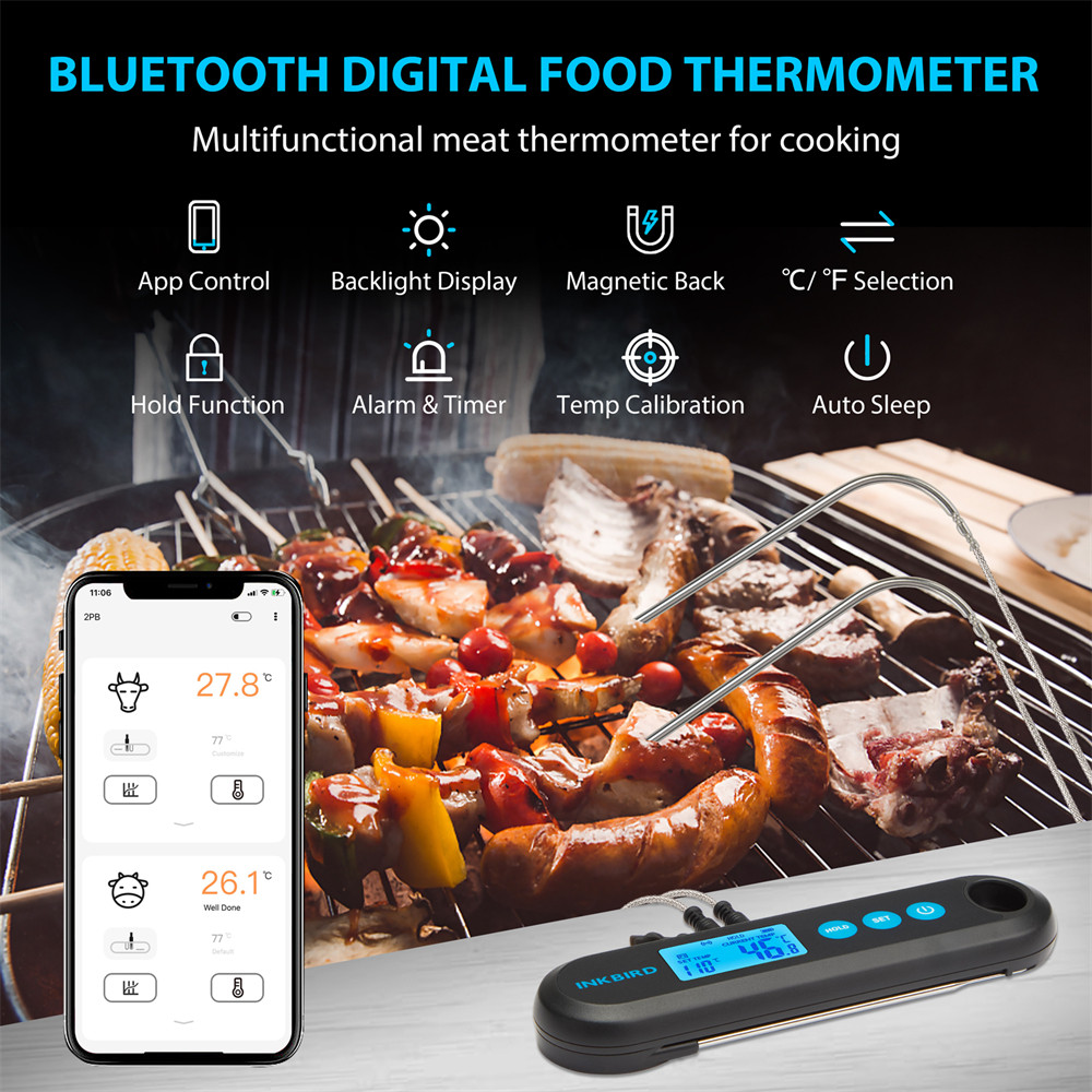 INKBIRD Digital Meat Thermometer With 2 External Probes