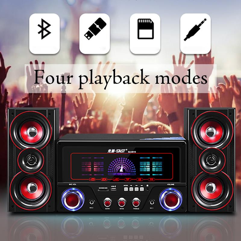 4 Inch Bluetooth Sound Box Active Subwoofer 2.1 Karaoke Home Computer ...