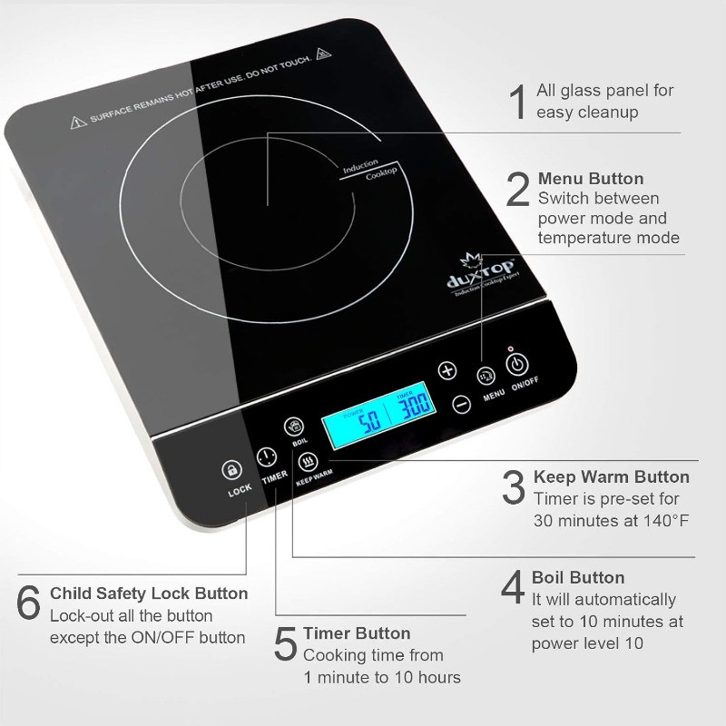 Duxtop 9100MC Portable Induction Cooktop - Thumbnail 4