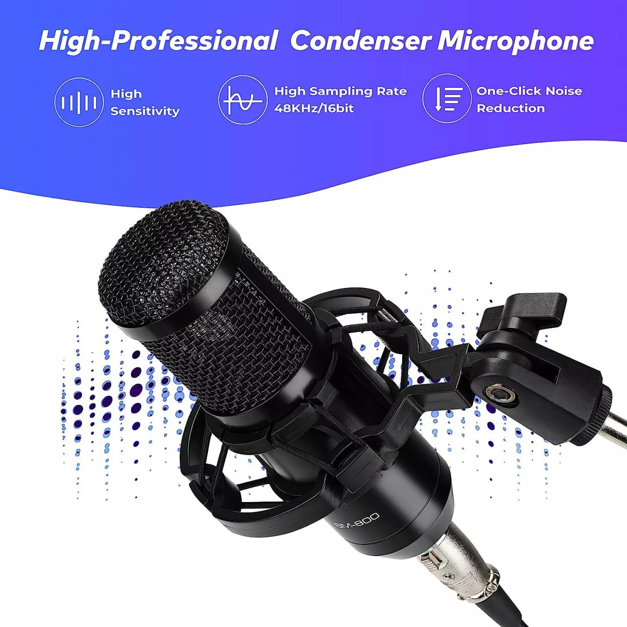 Complete Home Studio Recording Kit Mixer Condenser Microphone