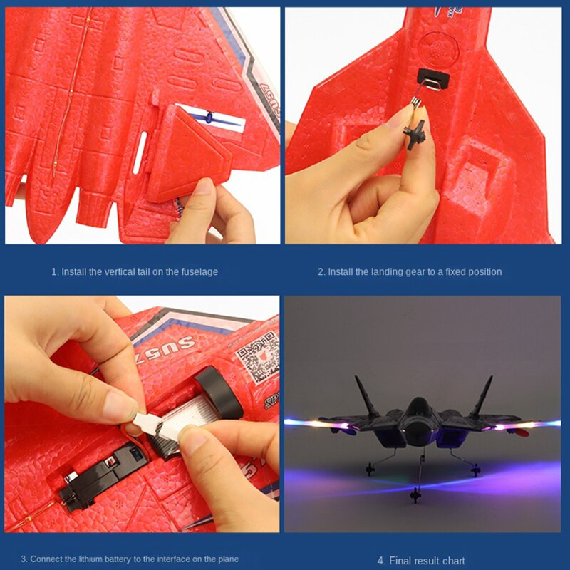 Controlled Airplane with Light Fixed Wing Hand Throwing Foam Electric