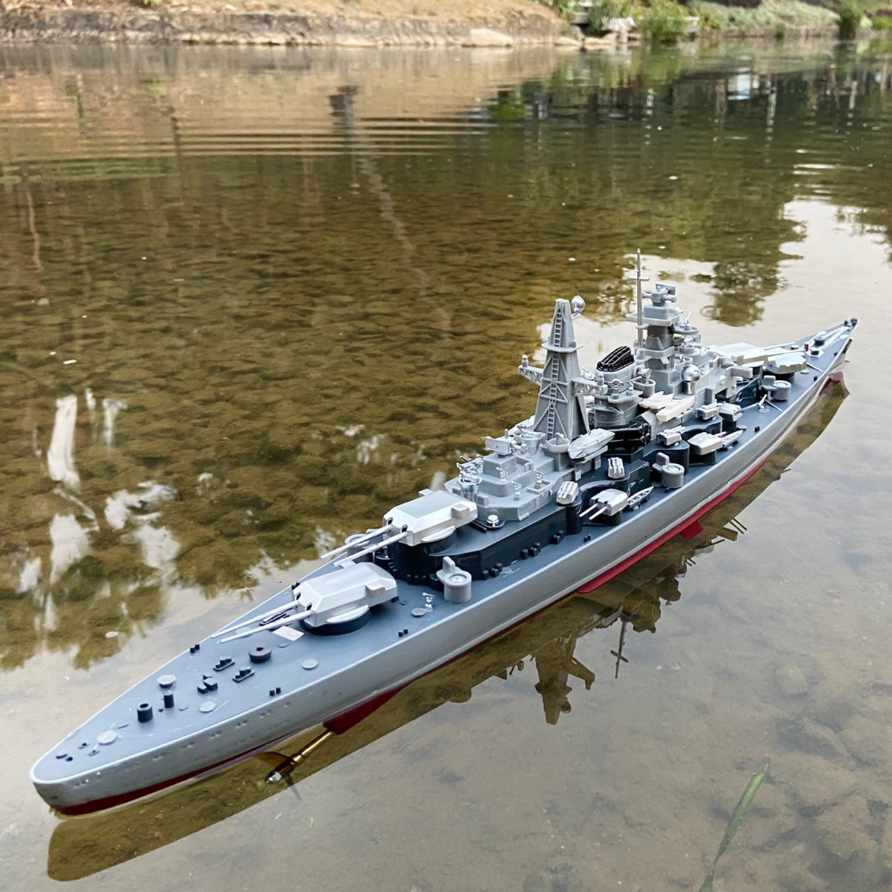Remote Controlled Warship Battleship Rc Ship 2025km/h On Lakes Pools