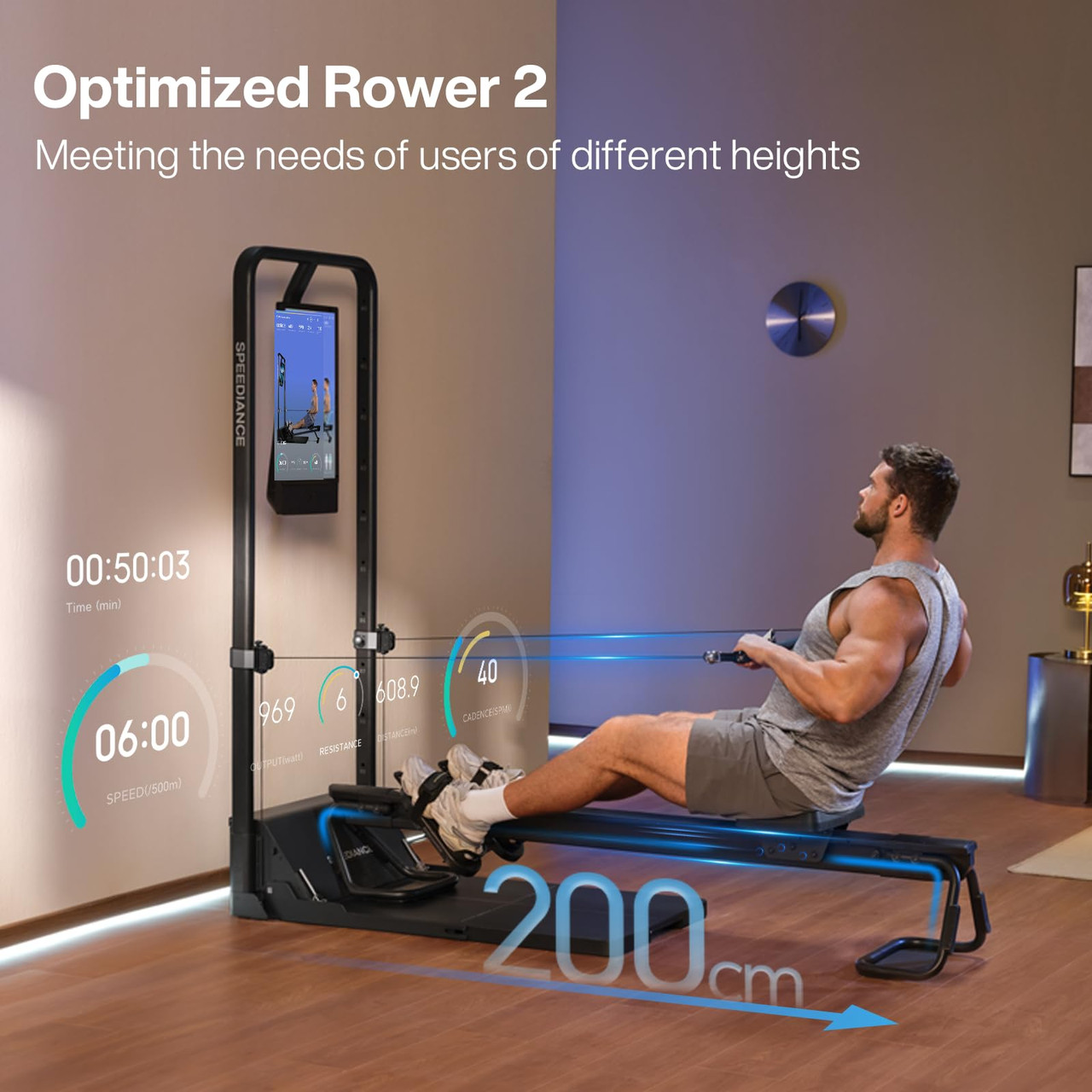 Adjustable Rowing Bench Speediance AeroRow Rowing Bench, Next Generation of Rowing Machines ...