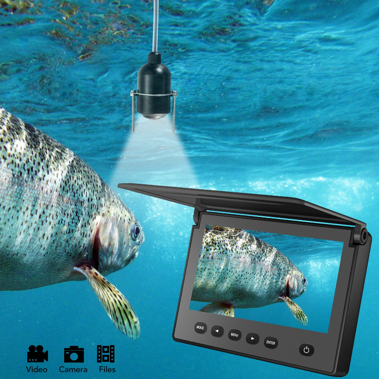MAOTEWANG Underwater Fishing Video Camera 4.3 Inch Fishfinder 8