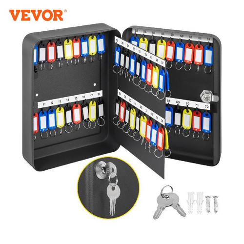 VEVOR Wall Mounted Keys Cabinet Lock Box Safe Deposit Secret Hidden Storage Security Protection Use for Home Office 