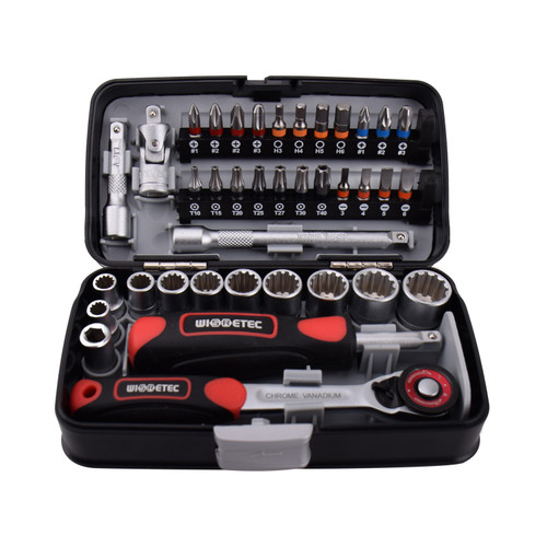 38pcs Mini Ratchet Wrench Set Ratchet Wrench 1/4" Socket Screw Bits Kit Bike Maintenance Repair Hand Tool