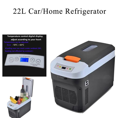 22L Car Refrigerator Protable Mini Fridges Food Cooler Icebox Heater Keep Warm Fresh for Home Pinic Camping Refrigerator