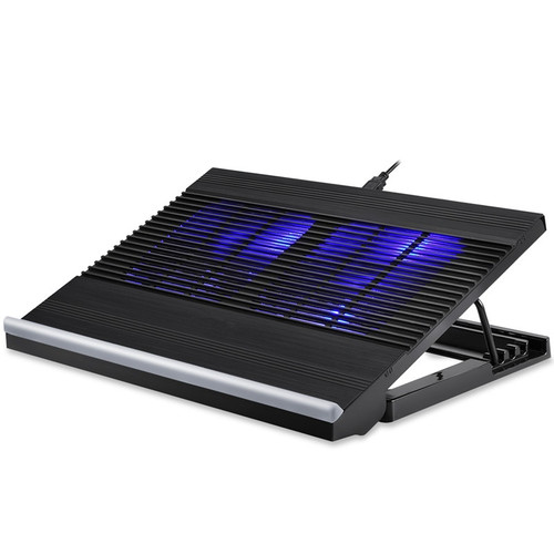 Aluminum alloy Laptop cooler 2 USB Ports Cooling Fan Tablet Cooling Pad Notebook Stand 12-15.6 Inch Adjustable Computer stand