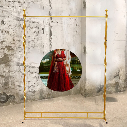 Heavy Duty Wedding Dress Display Rack Market Garment Rack Golden Metal ...