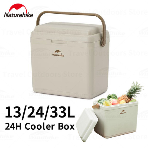 Naturehike 13/24/33L Camping Portable Cooler Box 24H Cold Food Storage Boxes Beach Fridge Thermal Cooler for Beer Ice Box Bucket