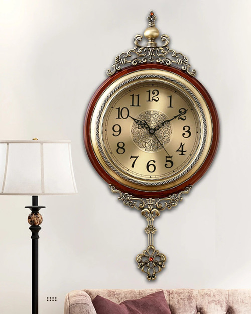 Aero Snail Art Pendulum Quartz Movement Vintage Silent Non Ticking Antique Metal Wooden Home Office Clocks