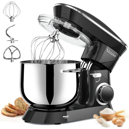 2023 New 9.5 Qt Stand Mixer, 10-Speed Tilt-Head Food Mixer, Vezzio 660W Kitchen Electric Mixer with Stainless Steel Bowl