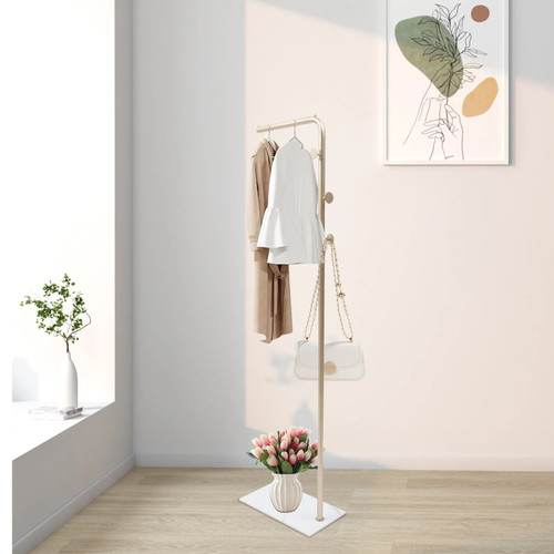 Freestanding Clothes Rack Coat Hanger Modern Gold Clothes Bags Organizing Stand