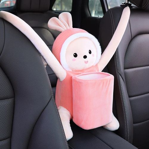 Cute Kawaii Plastic Trash Can Small Desk Bin Waste Bins Bucket Garbage Paper Basket Car Trash Bin Cubo De Basura Car Supplies