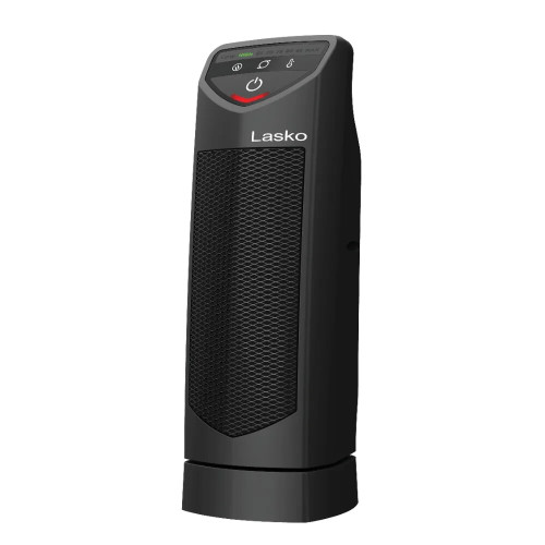 Lasko 1500W 14" Personal Oscillating Ceramic Electric Tower Space Heater, CT14320, Black