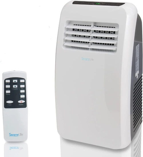 SereneLife SLPAC8 SLPAC 3-in-1 Portable Air Conditioner with Built-in Dehumidifier Function,Fan Mode, Remote Control