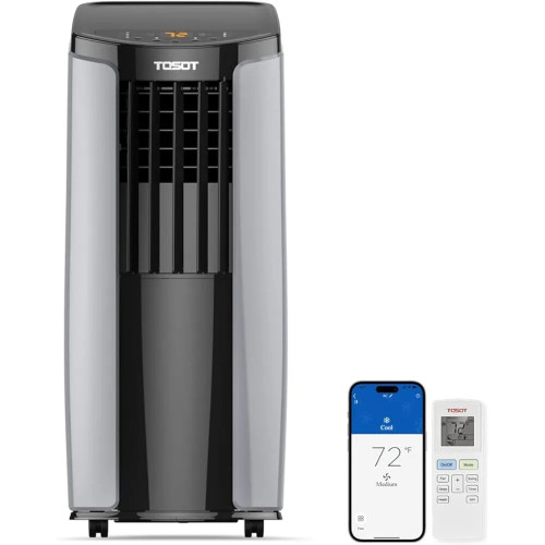 TOSOT 8,000BTU (5,000 BTU SACC) Portable Air Conditioner, Smart Wifi Control, AC Unit with Dehumidifier, Fan, Window Kit