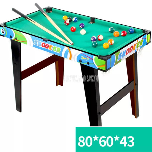 L Size Children's Billiard Table Sets Mini Pool Table with Wood Fram, Balls and Cue for Kids Play Sport Toy HD356-2