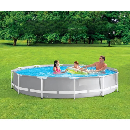Swimming Poor, Prism Frame Round Above Ground Backyard Swimming Pool Set with 530 GPH Filter Pump for Outdoor 