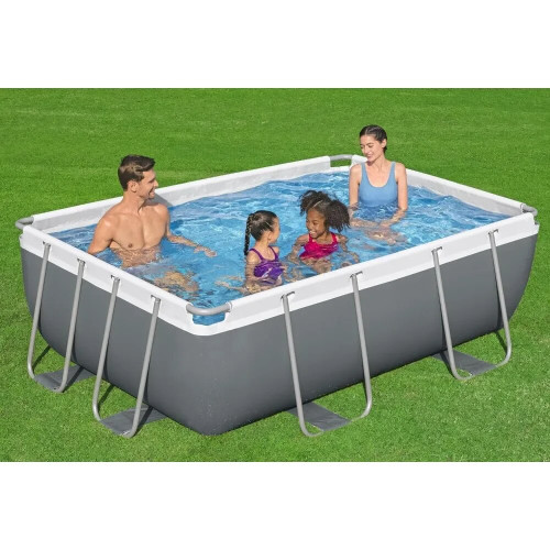 Swimming Poor, Power Steel  Above Ground Pool Gallons, Corrosion & Puncture Resistant,Rectangular Outdoor Family Swimming Pool