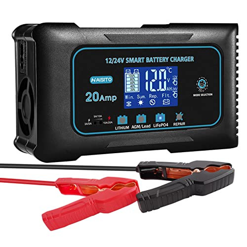 Portable Car Battery Charger & Maintainer | 12V and 24V, 20 Amp