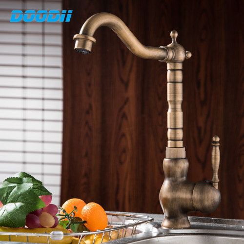 kitchen Faucet Antique Bronze Finish Brass Basin Sink Solid Brass Faucets 