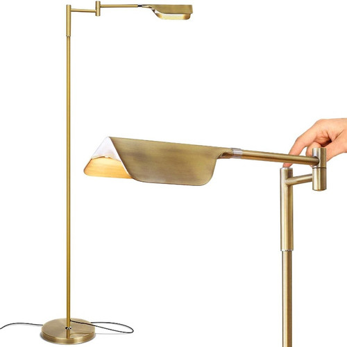 Leaf Pharmacy LED Reading Lamp, Dimmable Floor Lamp with Easy Rotation over Chair or Desk 