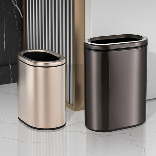 Bedroom Trash Can Luxury Kitchen Garbage Office Trash Can Bathroom Stainless Steel Wastebin Lixeira Banheiro Bathroom 