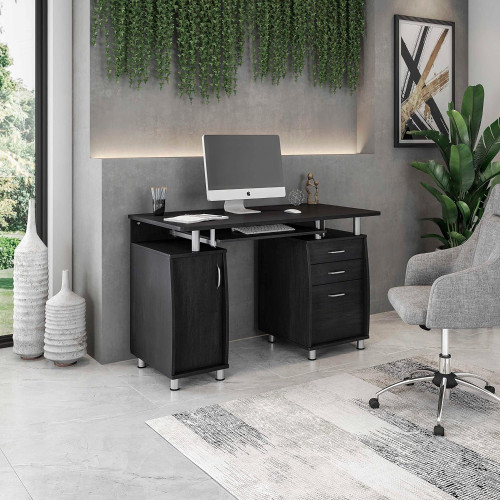 47.25" Ergonomic Computer Drawers & File Cabinet for Home Office Storage, 