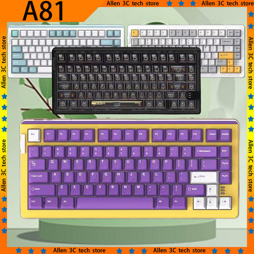 DAREU A81 Mechanical Keyboard Wireless Bluetooth Tri-mode High Toughness Silicone Gasket Office Laptop  DAREU A81 Mechanical Keyboard Wireless Bluetooth Tri-mode High Toughness Silicone Gasket Office Laptop