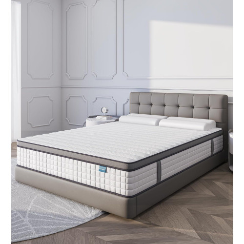 Mattresses,12 Inch Queen Size Mattress in A Box,Memory Foam Hybrid White Mattress with Improve Sleep Mattresses