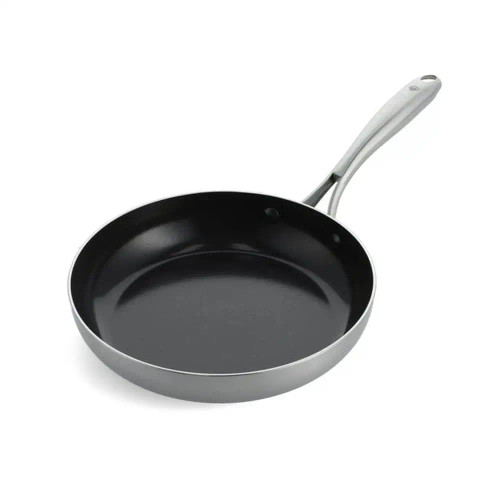 Blue Diamond Stainless Clad Pro 11" Fry Pan Midnight Diamond Coated Ceramic Nonstick 