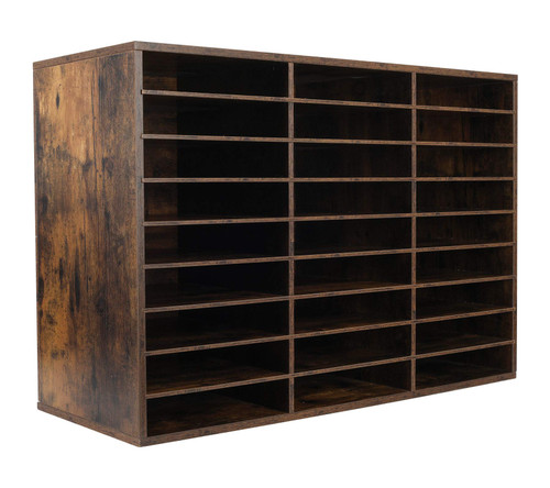 Adjustable Literature Organizer Desktop File Sorter Mail Center Paper Storage Cabinet Home & Office Mailbox