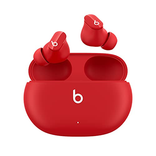 True Wireless Noise Cancelling Earbuds - Compatible with Apple & Android, Built-in Microphone, IPX4 Rating, Class 1 Bluetooth Headphones - Red