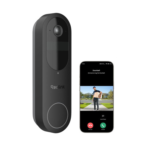 Wireless 2K Battery Video Doorbell Camera, 150°x150° Head-to-Toe View, 2.4/5 GHz WiFi, Battery or Wired Power Options (Chime not Included)