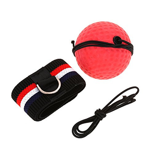 Alomejor Boxing Reflex Ball with Elastic Band for Punch MMA Speed Focus Training Adult Kids Exercise Practice Fitness Set(Red Headband)