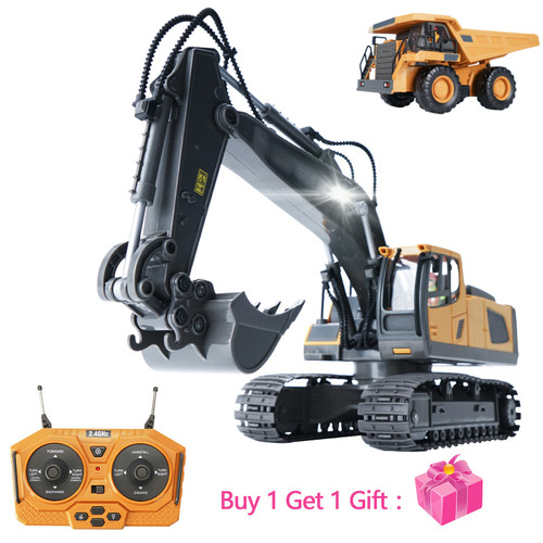 RC Construction Truck Engineering Vehicles Educational Toys for Kids with Light Music