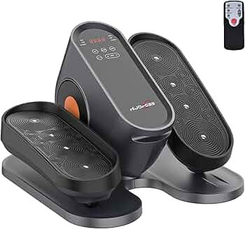 Under Desk Elliptical Machine, Electric Elliptical Leg Exerciser for Seniors with 10 Adjustable with Remote Control(Gray)