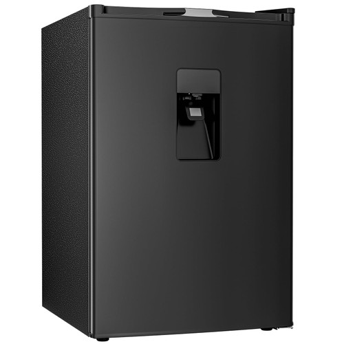 Antarctic Star 4.4 Cu.Ft Compact Refrigerator with Freezer,Single Door With a water tank and faucet,Removable Glass Shelves for Apartment/Dorm/Office,BLACK