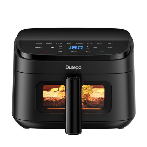 Air Fryer 8-in-1, 4.5Qt Air Fryer, Space-Saving & Compact with DC Motor, Fast & Crispy Cooking, Adjustable Fan Speed, 95% Less Oil for Healthy Family Meals, Dishwasher Safe