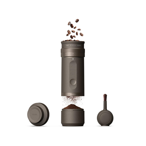 OutIn Fino Portable Electric Coffee Grinder,Adjustable Coffee Bean Grinder with 28 Precise Grind Setting,One-Button Burr Coffee Grinder with Fast‑Charge Battery, Auto‑Stop & Clog‑Protection