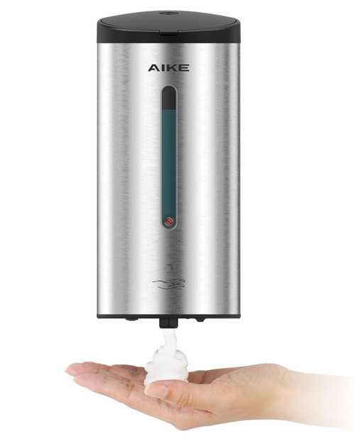 AIKE Wall Mount Automatic Foam Soap Dispenser 25 OZ Commercial Large Capacity Stainless Steel Model AK1205FA(Brushed)