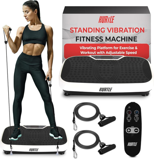 Hurtle Fitness Vibration Platform Machine - Home Gym Whole Body Shaker Exercise Machine Workout Trainer