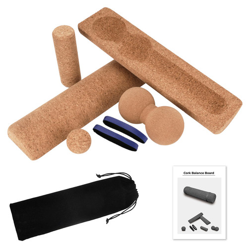 Premium Cork Balance Board - 15.7" Large Ankle Balance Board with Peanut Massage Ball, Balance Trainer, Foot Strengthener for Full Body Massage | Balance Stability | Improve Mobility | Prevent Falls