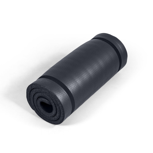 Tone Fitness Premium Extra Thick 1-Inch High Density Exercise Mat with Carry Strap – Non-Slip Workout, Pilates, and Yoga Mat for Home Gym - Color Black - Diamond Pattern