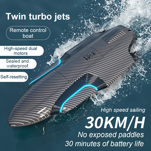 2.4G RC High Speed Racing Boat 30km/h Waterproof Rechargeable Model Radio Remote Control 