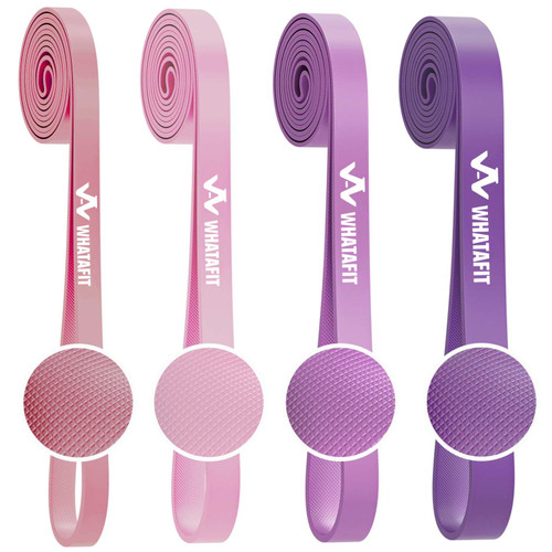 WHATAFIT Resistance Bands,Pull Up Assist Bands Set with Handles, Exercise & Workout Bands with Door Anchor for Men & Women – Home Fitness Equipment for Strength Training, Stretching